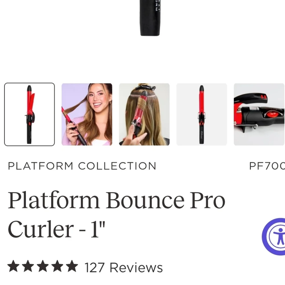 FHI Heat Curling Iron, Platform Bounce Pro, Red And Black